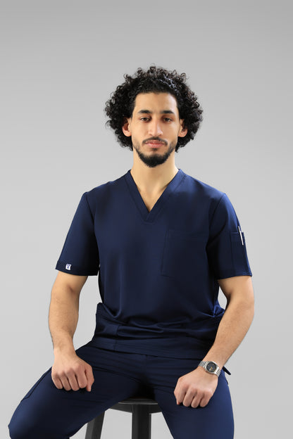 Navy blue Classic scrub design -  waterproof fabric