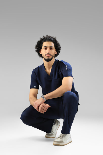 Navy blue Classic scrub design -  waterproof fabric