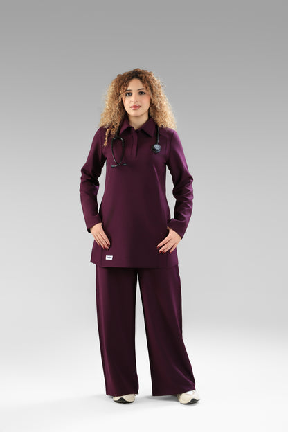 Plum Polo Scrub Design 75cm – Sleek & Chic