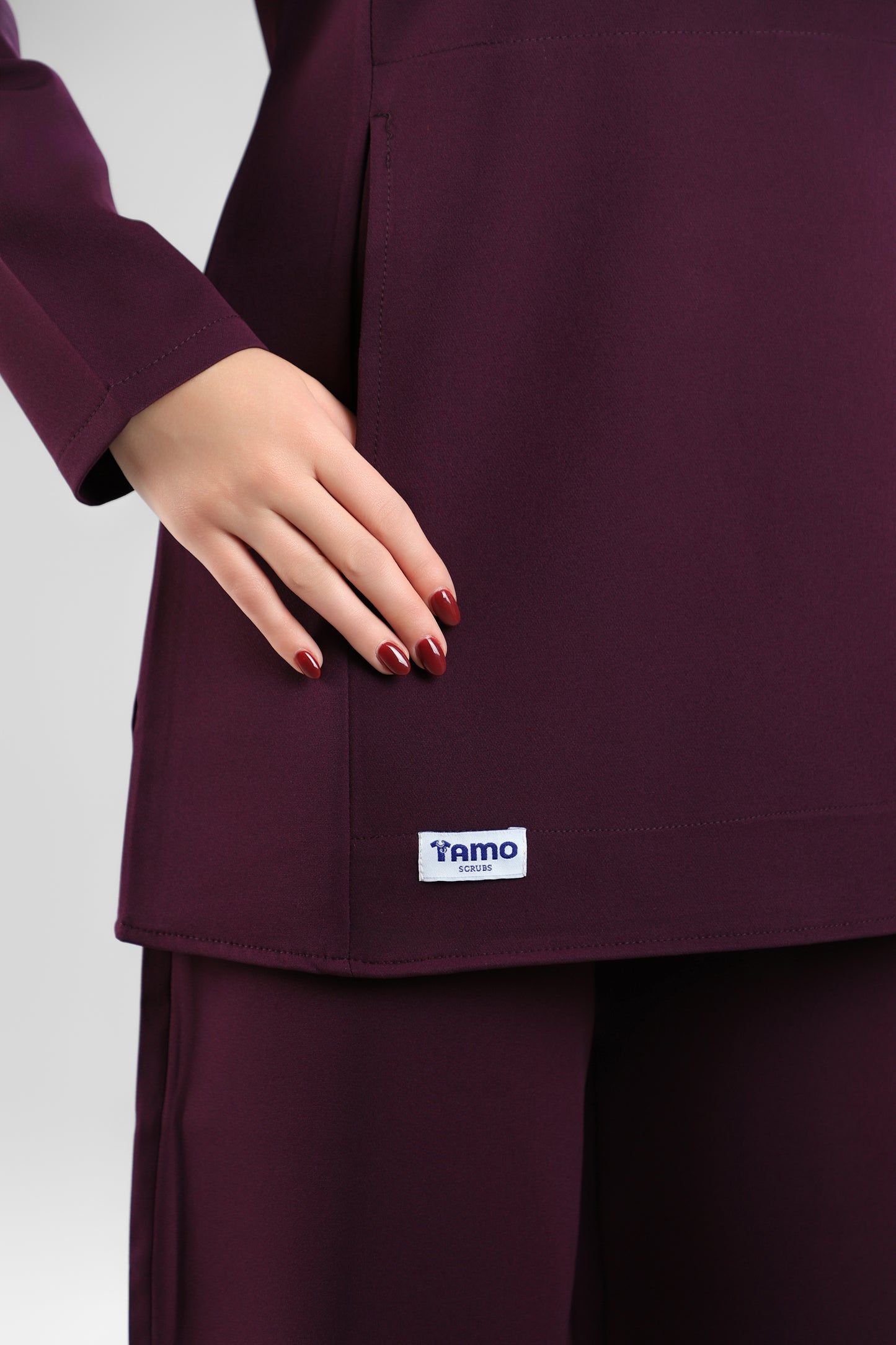 Plum Polo Scrub Design 75cm – Sleek & Chic