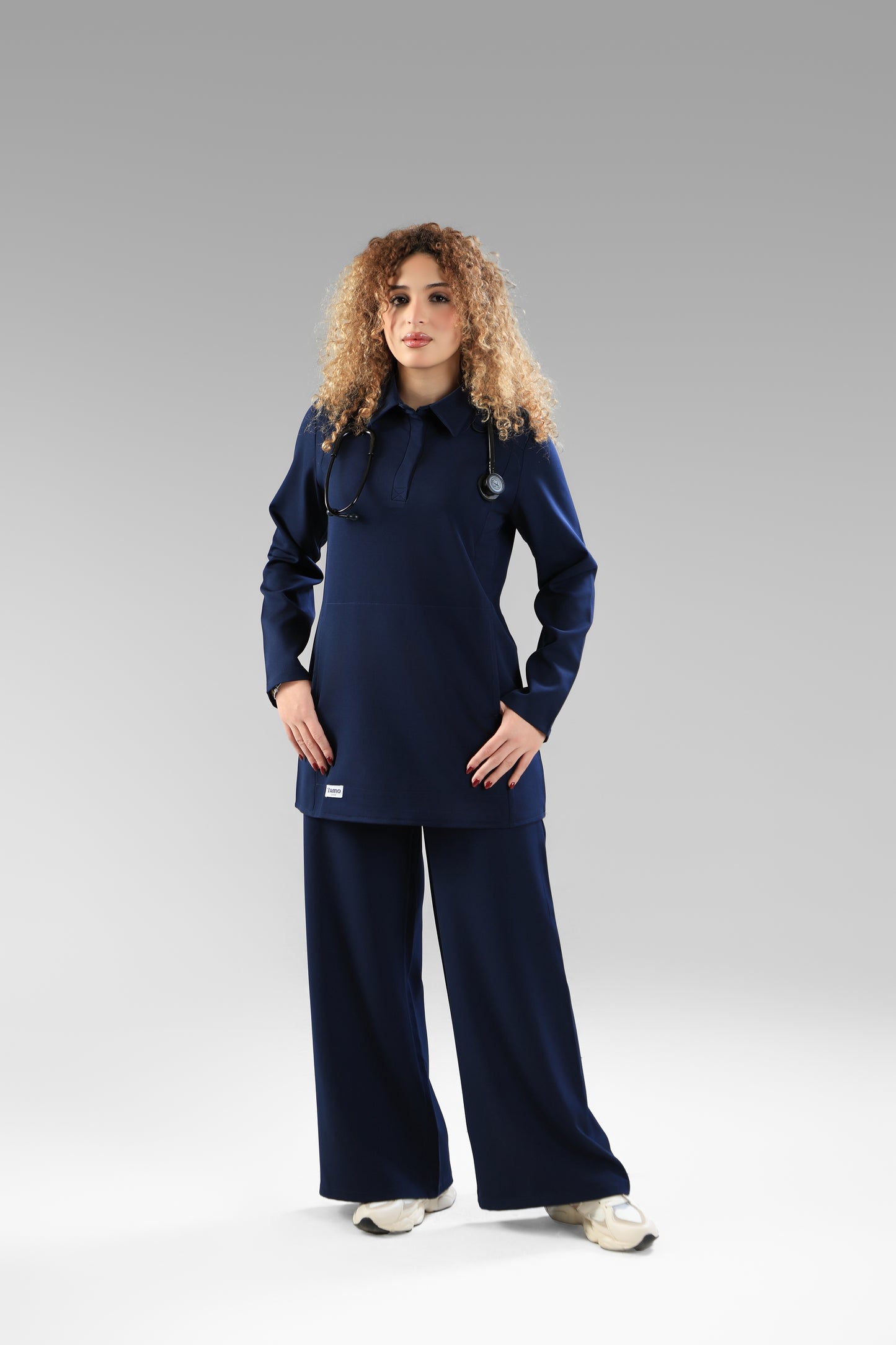 Navy blue Polo Scrub Design 75cm – Sleek & Chic