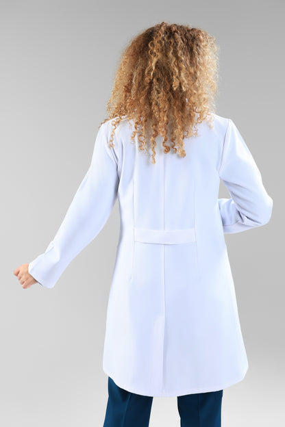 White Tamo Elegant Lab Coat - care strech fabric- Length 90cm