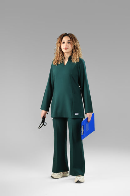 Green Modern Classic Scrub Design 75cm - Care Stretch Fabric