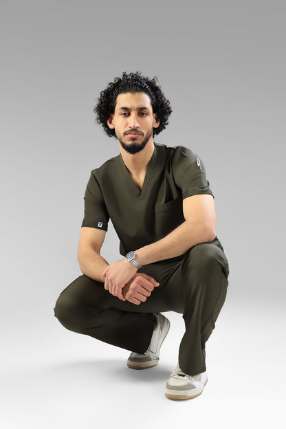 Olive green  Classic scrub design -  waterproof fabric