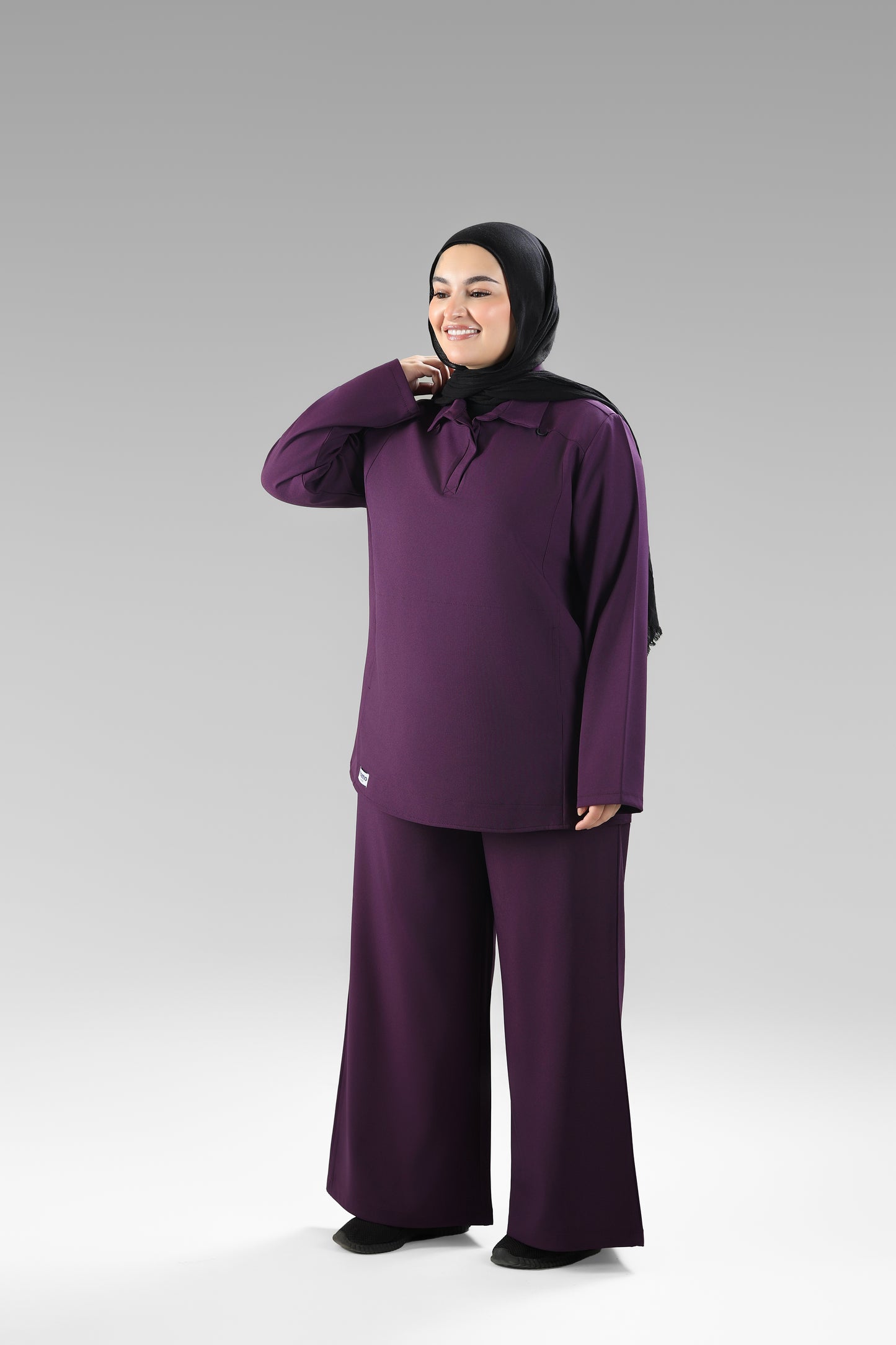 Eggplant polo Scrub Design 75cm – Sleek & Chic