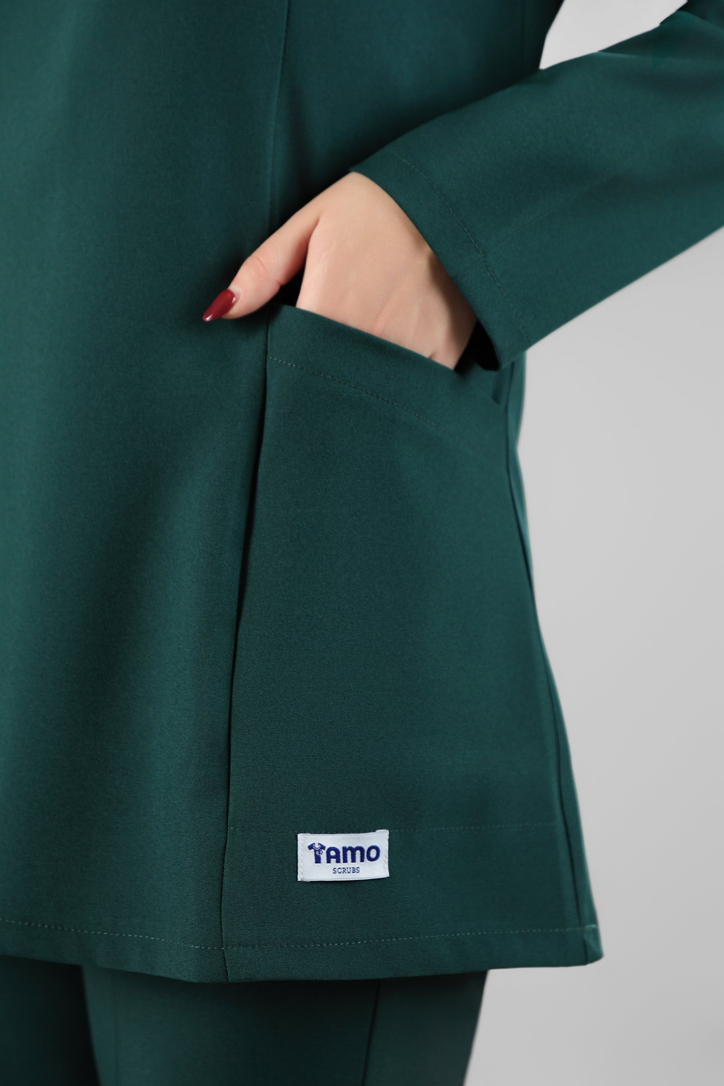 Green Modern Classic Scrub Design 75cm - Care Stretch Fabric